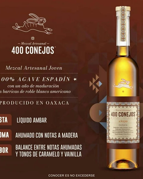 Mezcal 400 Conejos Añejo 700 ml