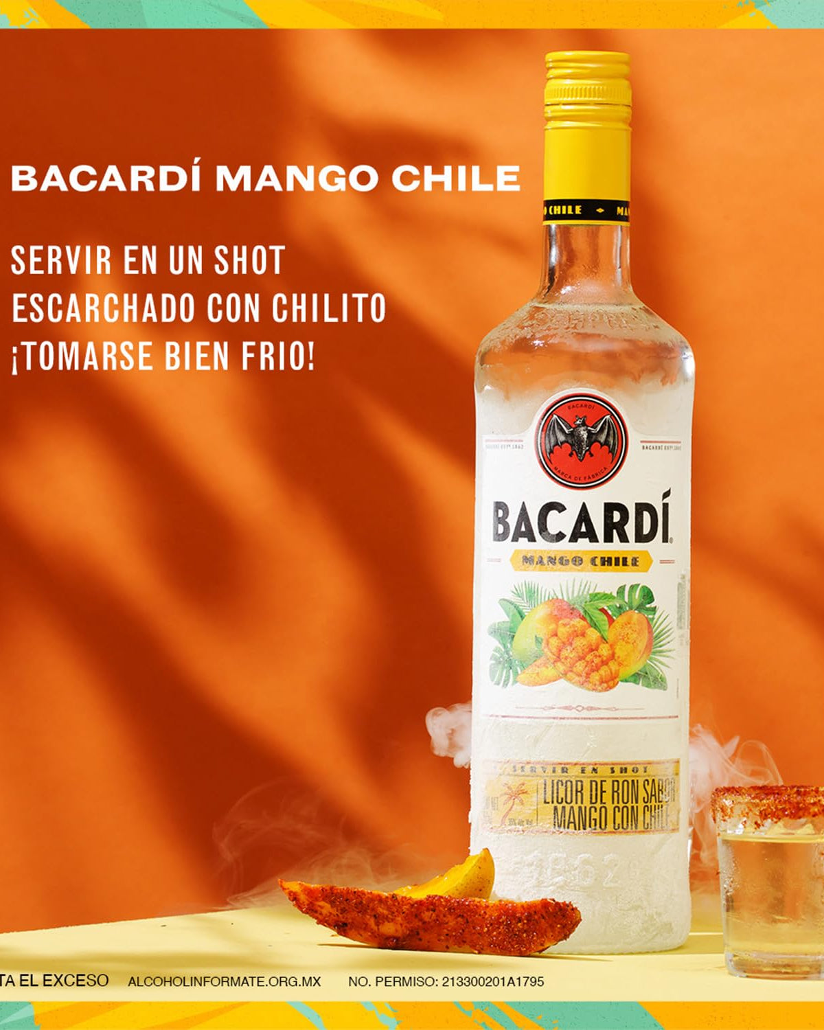 BACARDÍ, Ron Sabor Mango y Chile de 750 ml